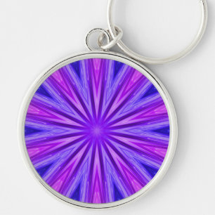 Chaveiro roxo/azul do caleidoscópio
