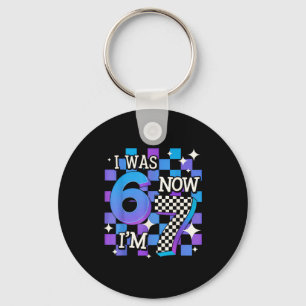 Chaveiro Roxo azul xadrez era 6 7 67 aniversário menino men