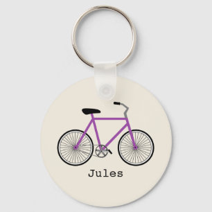 Chaveiro roxo da bicicleta