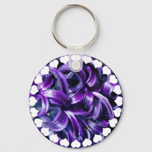 Chaveiro roxo da flor do jacinto