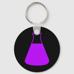 Chaveiro roxo da garrafa de Erlenmeyer