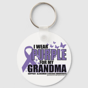 Chaveiro Roxo de Alzheimers para a AVÓ