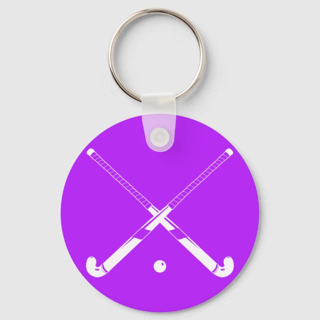 Chaveiro Roxo de Hóquei em Campo (Frente)