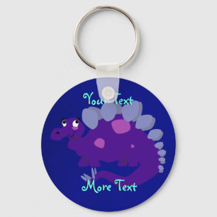 Chaveiro roxo do Stegosaurus