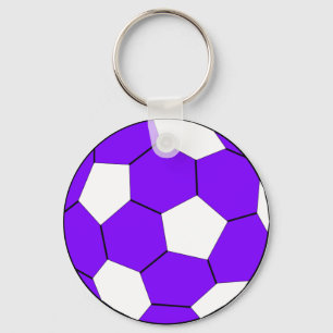 Chaveiro Roxo e branco do futebol do futebol
