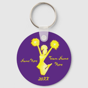 Chaveiro roxo e Dourado personalizado do
