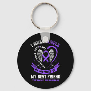 Chaveiro Roxo Em Memória Da Minha Melhor Amiga Sobredosagem