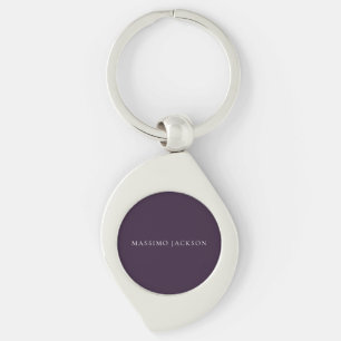Chaveiro Roxo Escuro Minimalista Simples Moderno