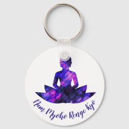 Chaveiro Roxo Espiritual Lotus Yoga Nam Myoho Renge Kyo