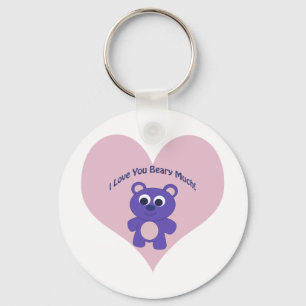Chaveiro Roxo eu te amo Beary Much!