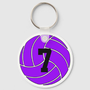 Chaveiro roxo feito sob encomenda do voleibol