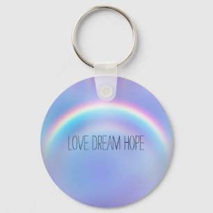 Chaveiro Roxo Rainbow Love Dream Hope Personalizado
