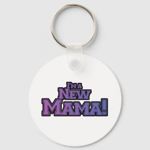 Chaveiro Roxo, sou uma nova mãe Camiseta e presentes
