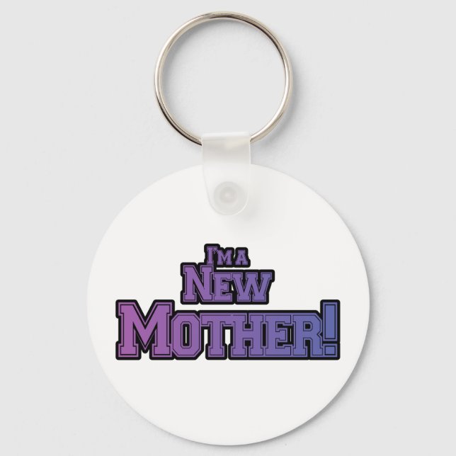 Chaveiro Roxo Sou uma Nova Mãe Camiseta e Presentes (Frente)