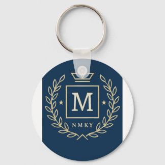 Chaveiro "Royal NMKY Emblem – Monogram M Crest Design"