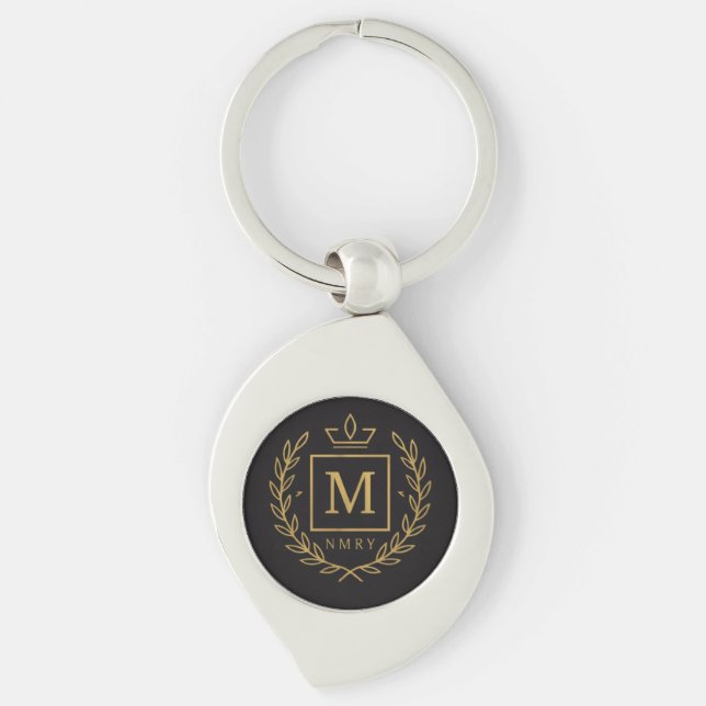 Chaveiro "Royal NMKY Emblem – Monogram M Crest Design" (Frente)