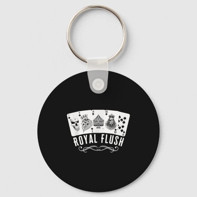Chaveiro Royal Spade Flush Skeleton King Queen Spades Ker G (Frente)