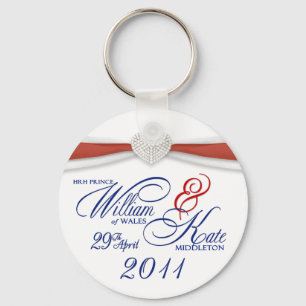Chaveiro Royal Wedding Souvenir - William & Kate Key Rings