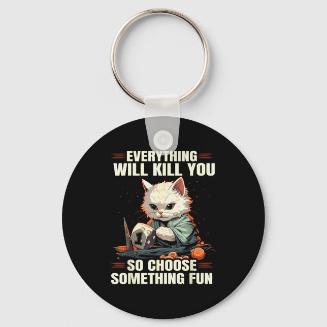 Chaveiro Rpg Gaming Role Playing D20 Tabletop Games Funny R (Frente)