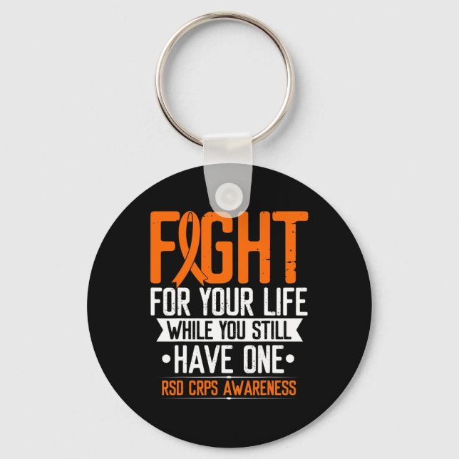 Chaveiro RSD CRPS Awaright Fight for Life Warrior Orange R (Frente)