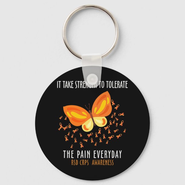 Chaveiro Rsd Crps Conscientização Mês Costume Borboleta Gue (Frente)