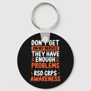 Chaveiro Rsd Crps Warrior Orange Ribbon Em Meus Nervos Crps