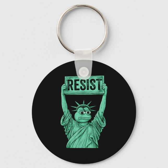 Chaveiro Rtland Frog Funny City Art - Rtland Frog Protest  (Frente)