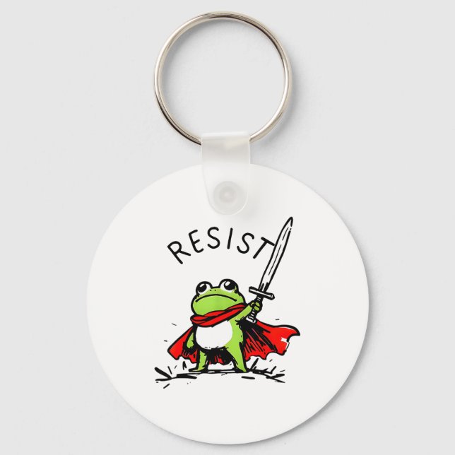 Chaveiro Rtland Frog Protest Resist Funny Frogs Activist  (Frente)
