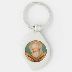 Chaveiro Rua. Andrew, o Apostle (JMAS 02), Swirl Metal