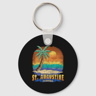 Chaveiro Rua Augustine Florida Vintage afligiu Souvenir
