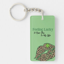 Chaveiro Rua de sorte, nome do dia de Patrick em verde