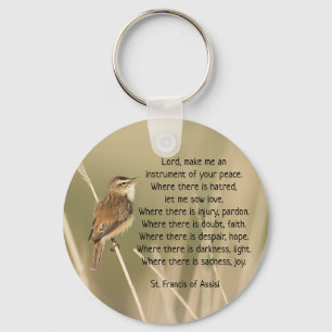 Chaveiro Rua. Francis de Assisi Prayer Bird Inspirational