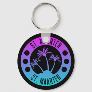 Chaveiro Rua. Gradiente Azul Maarten Sint Martin
