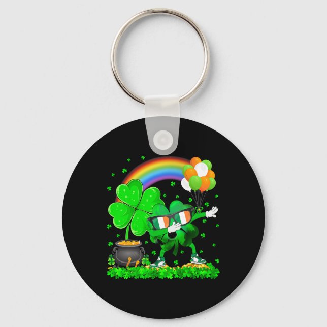 Chaveiro Rua Irlandesa De Boliches De Dabbing Shamrock Leaf (Frente)