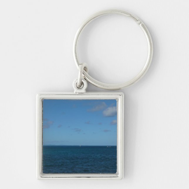 Chaveiro Rua. Lucia Horizon Blue Ocean (Frente)