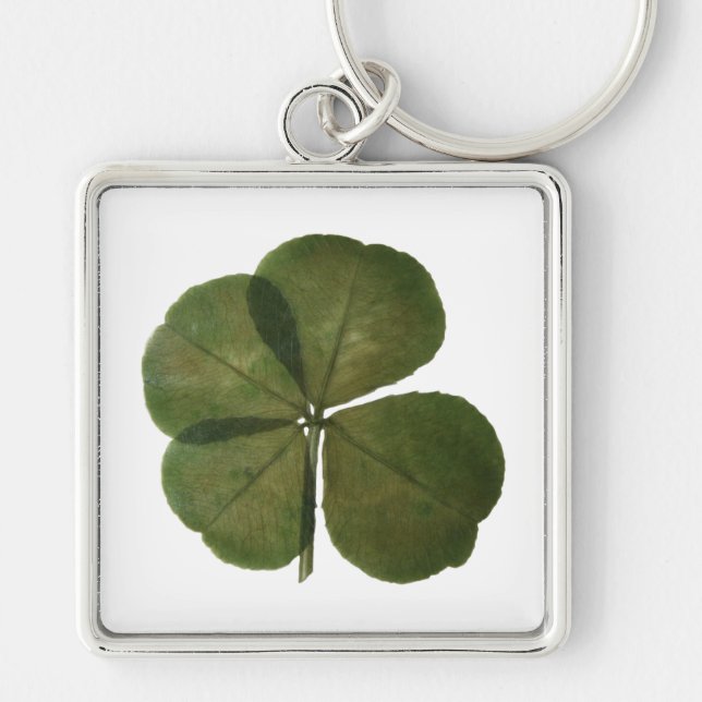 Chaveiro Rua Patrick Real 4 Leaf Clover Obtenha Sorte (Frente)