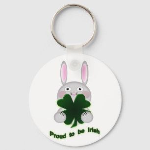 Chaveiro Rua. Patricks Bunny Orgulha ser irlandês Shamrock