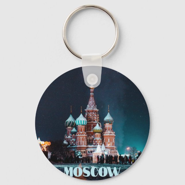 Chaveiro Rua russa de Moscou. Catedral de Basil (Frente)