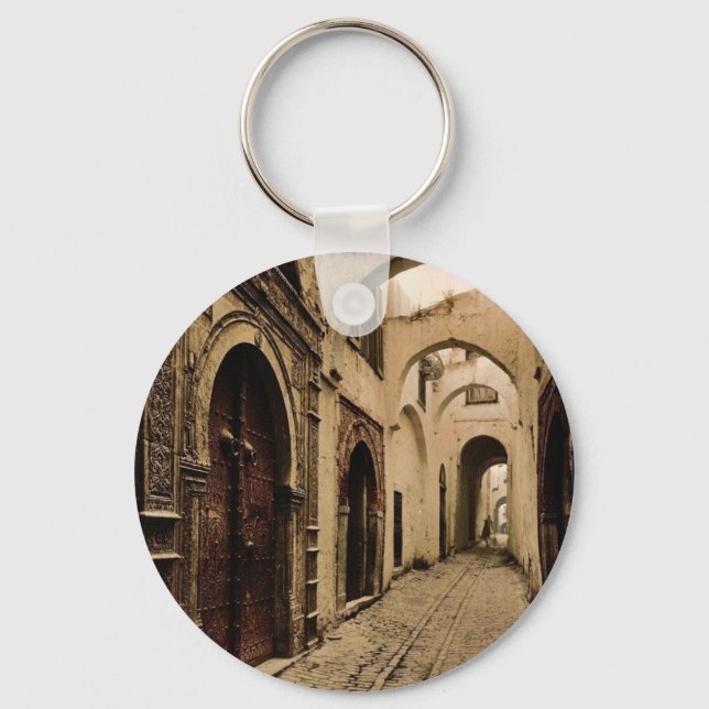Chaveiro Rua Tresure, Túnis, Fotografia clássica Tunísia (Frente)