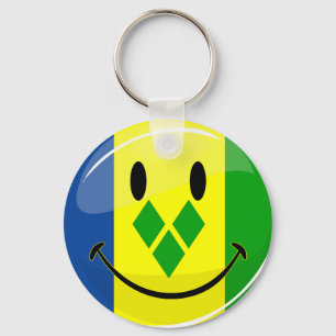 Chaveiro Ruas sorridentes, bandeira de Vincent e Granadinas
