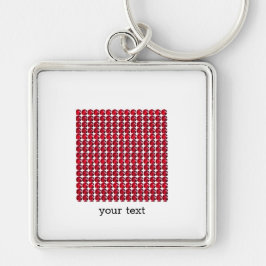 Chaveiro Ruby Gemstone Art, Vermelho