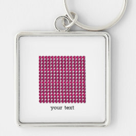 Chaveiro Ruby Gemstone Art, Vermelho