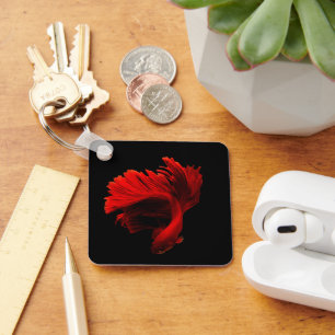 Chaveiro Ruby Red Siamese Fighting Fish