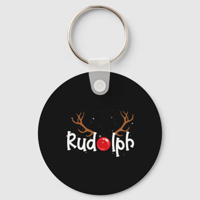 Chaveiro Rudolph Red Nose Reindee de Natal 1 (Frente)