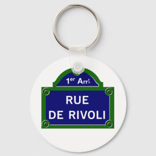 Chaveiro Rue de Rivoli, Paris Street Sign
