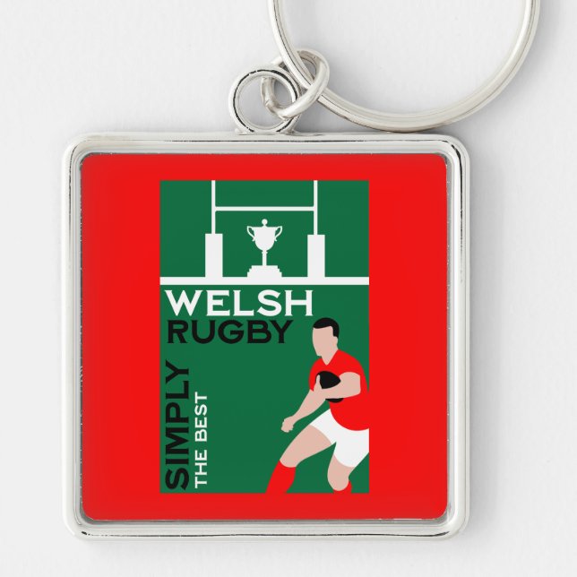 Chaveiro Rugby Wales Fan Art (Frente)