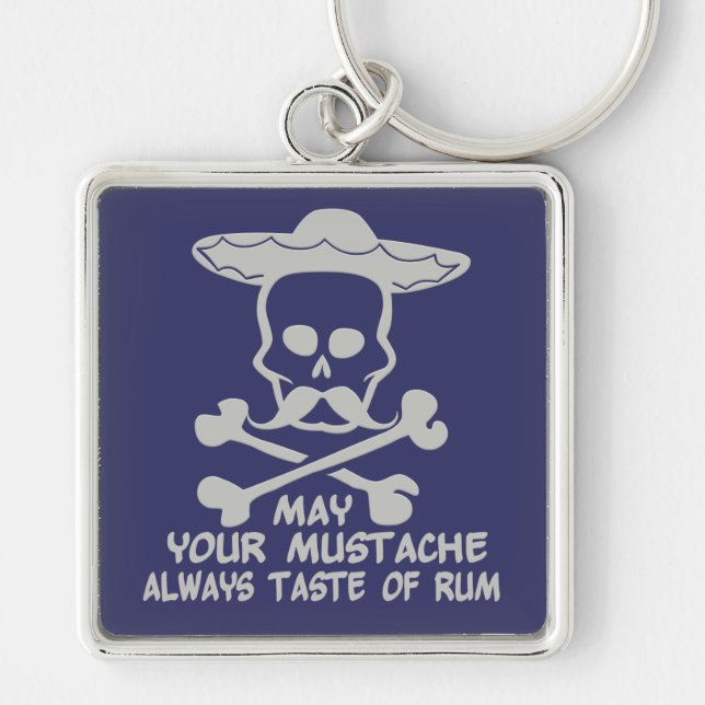Chaveiro Rum Mustache cadeia de chaves de cor personalizada (Frente)