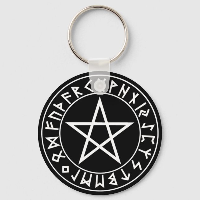 chaveiro Rune Pentacle no Blk (Frente)