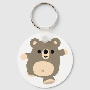 Chaveiro Running bonito do urso dos desenhos anima