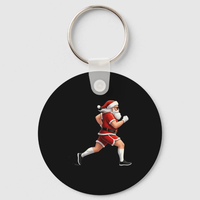Chaveiro Running Santa Christmas Graphic Runner Run Maratho (Frente)